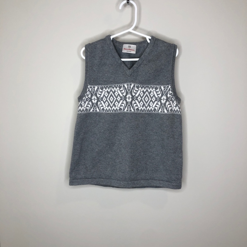 Hanna Anderson boys sweater vest gray 130 (8)